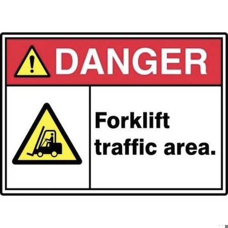 Accuform ANSI ISO DANGER Safety Sign FORKLIFT MVHR021VP